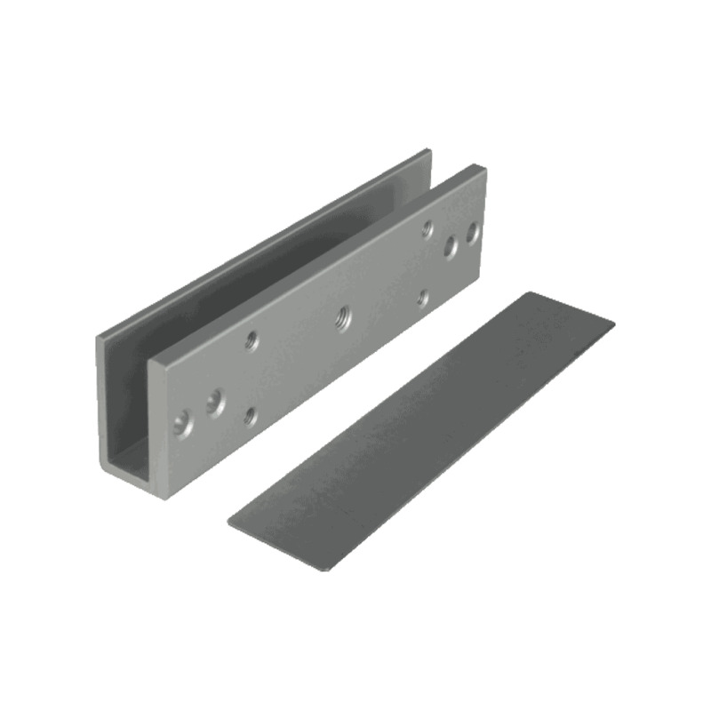 ZKTECO LMB120SU - Paquete de contrachapa magnética de 120 Kg incluye soporte de fijación en U para instalación en puertas de vidrio o cristal templado image 4